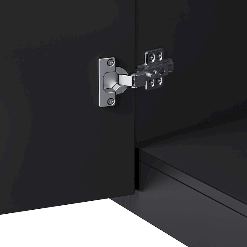 Meuble TV avec cheminée électrique non chauffante de 34,2", meuble de divertissement avec lumières LED, étagères en verre trempé pour TV jusqu'à 75"