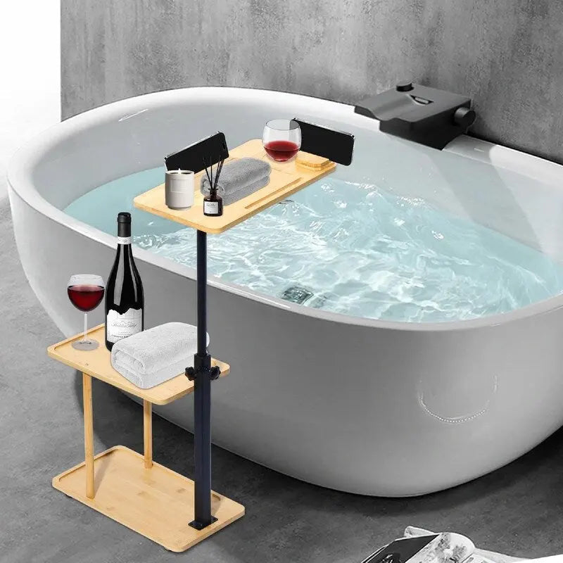 Table d'appoint en C à 3 niveaux pour accoudoir de canapé - 35,5L x 15,7W x 76,5H