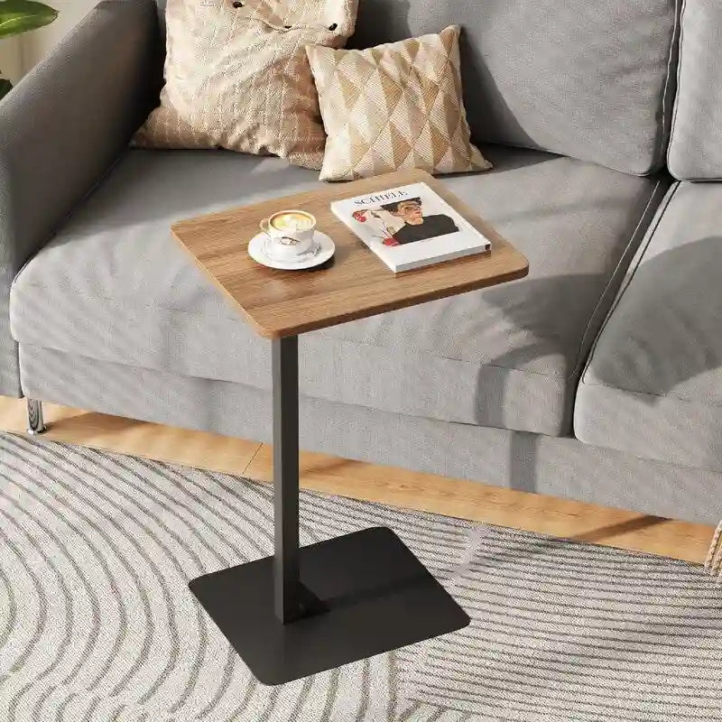Table d'appoint en C pour canapé et chevet - 40 P x 30 L x 60 H cm