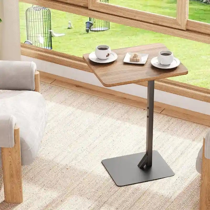 Table d'appoint en C pour canapé et chevet - 40 P x 30 L x 60 H cm