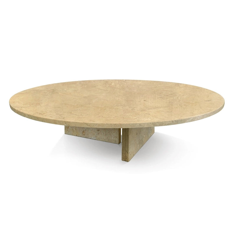 Table basse en marbre naturel poli de 90 cm