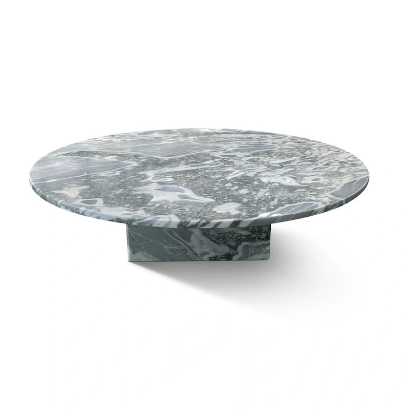 Table basse en marbre naturel poli de 90 cm