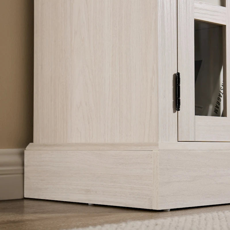 Meuble TV moderne et simple avec 2 placards de rangement et cheminée électrique pour salon, cinéma maison et chambre à coucher