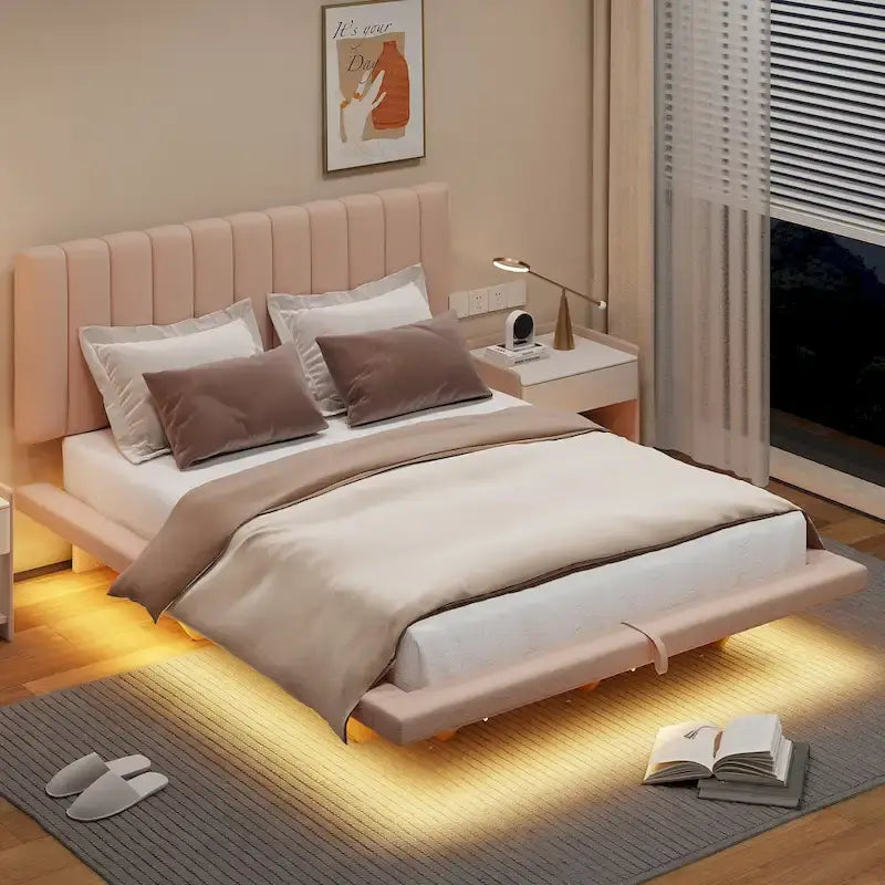 Lit flottant Queen Size avec lumière LED et USB