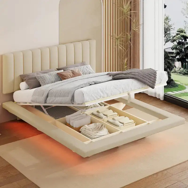 Lit flottant Queen Size avec lumière LED et USB