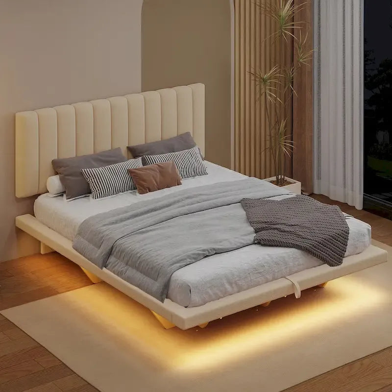 Lit flottant Queen Size avec lumière LED et USB