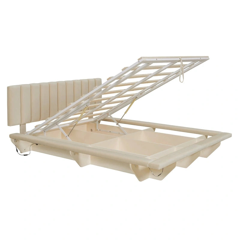 Lit flottant Queen Size avec lumière LED et USB