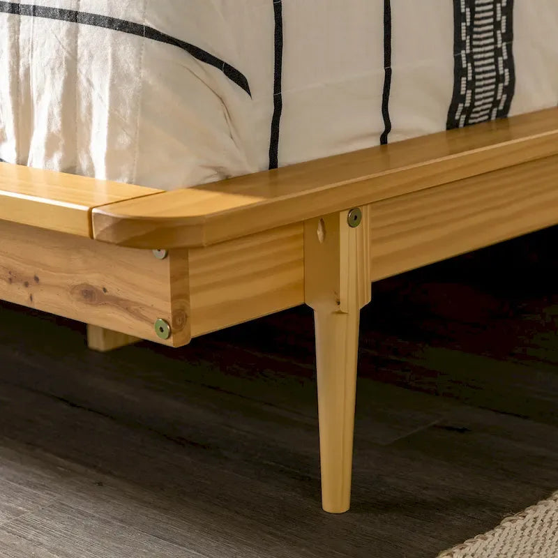 Lit plate-forme King-Size en pin massif avec lattes