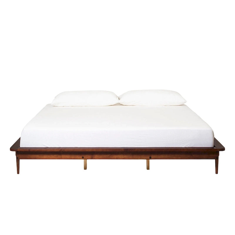 Lit plate-forme King-Size en pin massif avec lattes