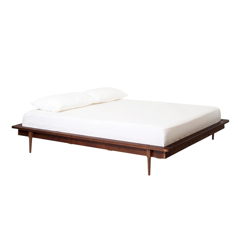 Lit plate-forme King-Size en pin massif avec lattes