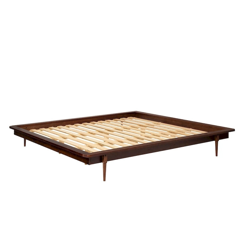 Lit plate-forme King-Size en pin massif avec lattes