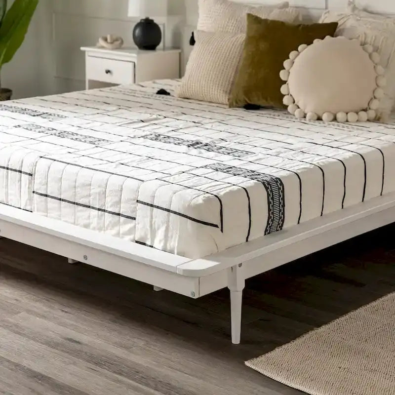 Lit plate-forme King-Size en pin massif avec lattes
