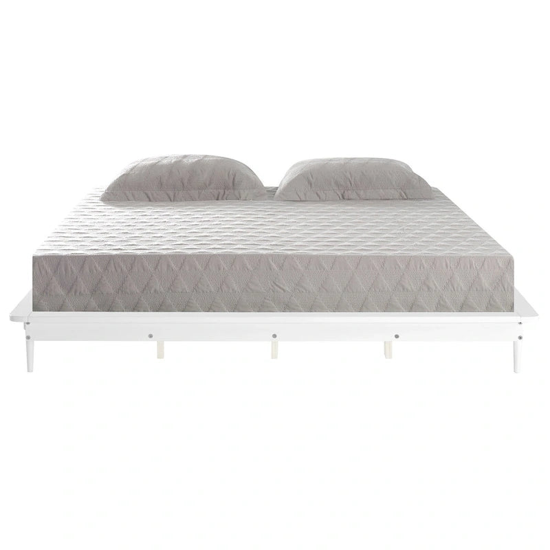 Lit plate-forme King-Size en pin massif avec lattes