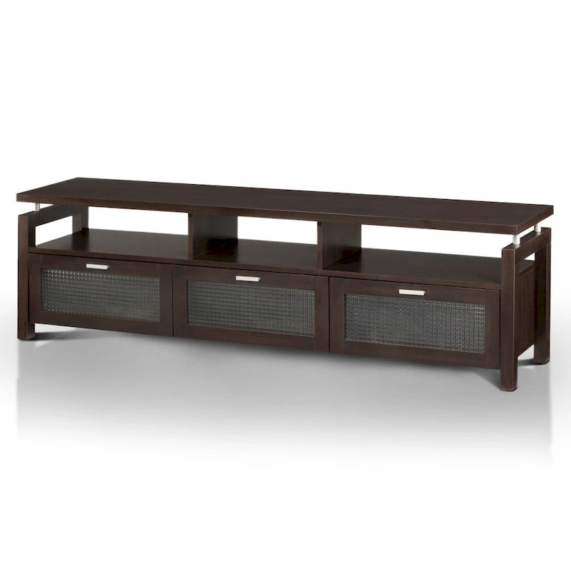 Meuble TV de rangement contemporain pour expresso de 71 pouces par