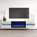 Meuble TV avec cheminée électrique murale 72