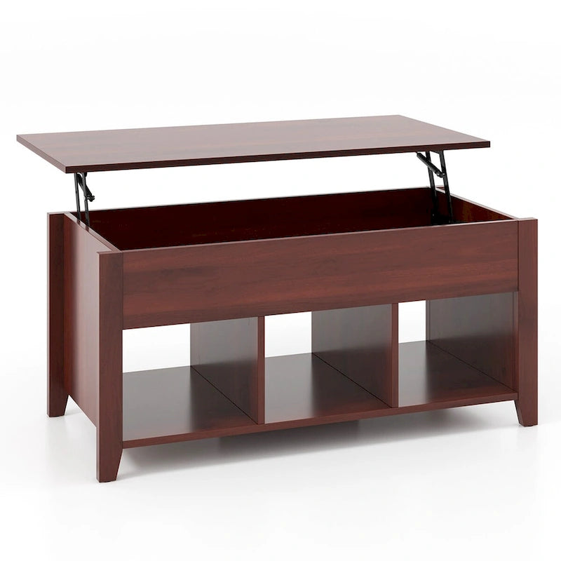 Table basse relevable avec compartiment caché et - Voir détails