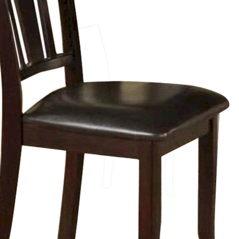 Chaise de salle à manger en bois d'hévéa avec siège rembourré, lot de 2 - 99 H x 48 L x 58 P cm