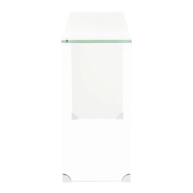 Table console en verre Ombre - Transparent / Bleu - 43,3 x 13,8 x 29,5 - 43Lx14Px30H