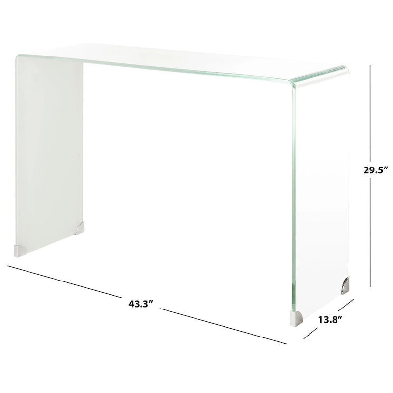 Table console en verre Ombre - Transparent / Bleu - 43,3 x 13,8 x 29,5 - 43Lx14Px30H