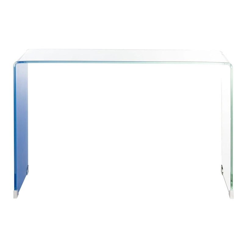 Table console en verre Ombre - Transparent / Bleu - 43,3 x 13,8 x 29,5 - 43Lx14Px30H