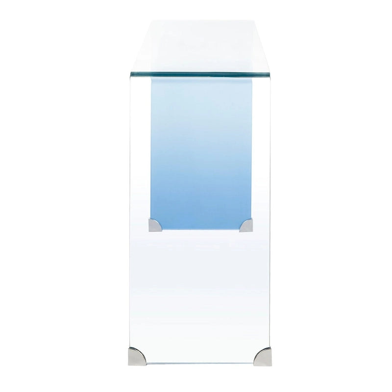 Table console en verre Ombre - Transparent / Bleu - 43,3 x 13,8 x 29,5 - 43Lx14Px30H