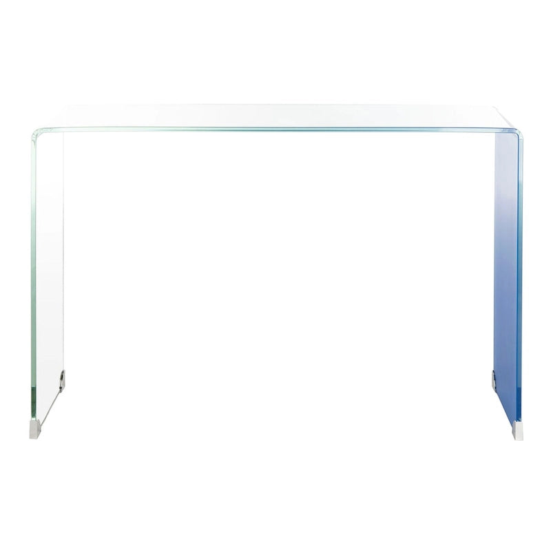Table console en verre Ombre - Transparent / Bleu - 43,3 x 13,8 x 29,5 - 43Lx14Px30H