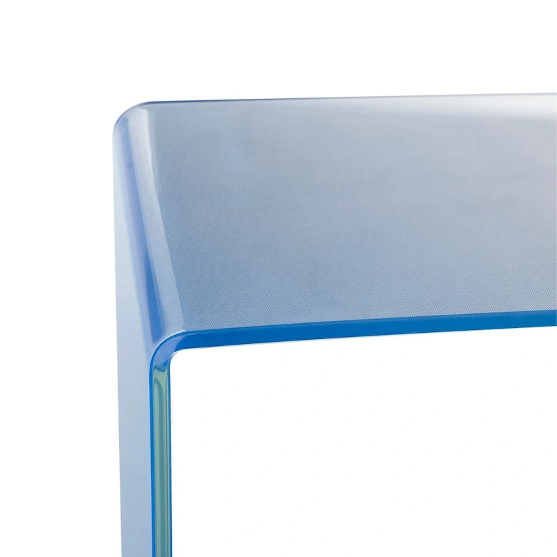 Table console en verre Ombre - Transparent / Bleu - 43,3 x 13,8 x 29,5 - 43Lx14Px30H