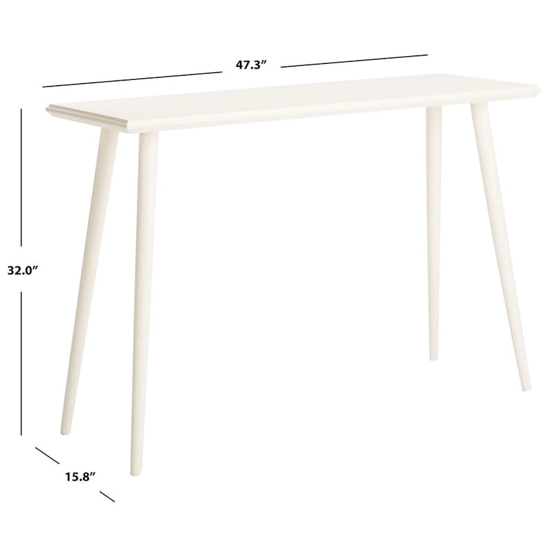 Table console blanc antique du milieu du siècle
