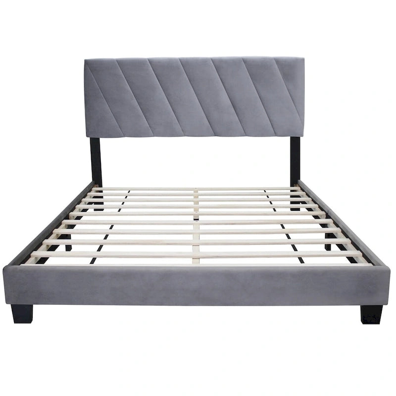 Lit rembourré réglable Queen Size, résistant aux taches et durable