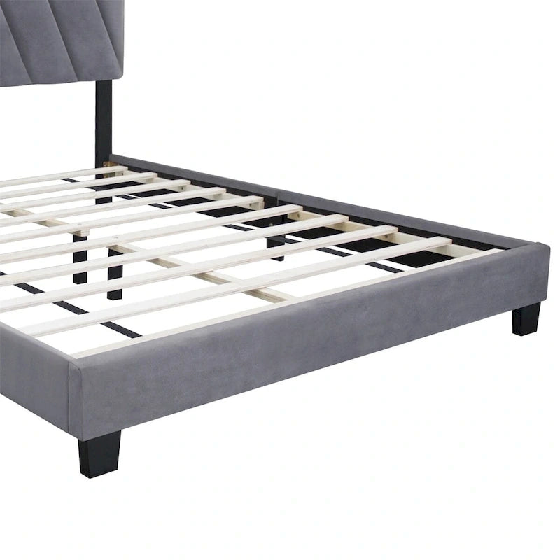 Lit rembourré réglable Queen Size, résistant aux taches et durable