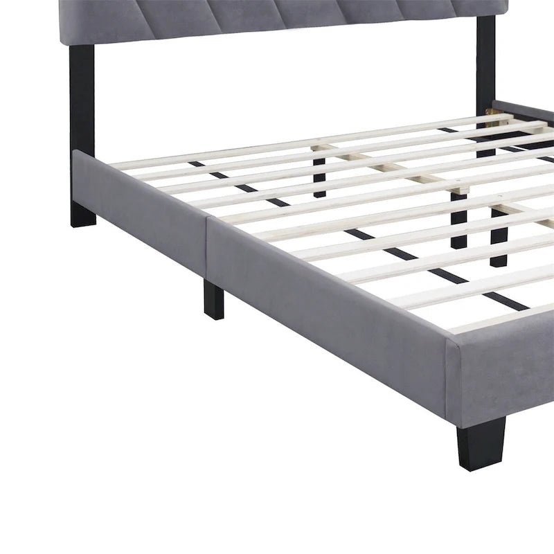 Lit rembourré réglable Queen Size, résistant aux taches et durable