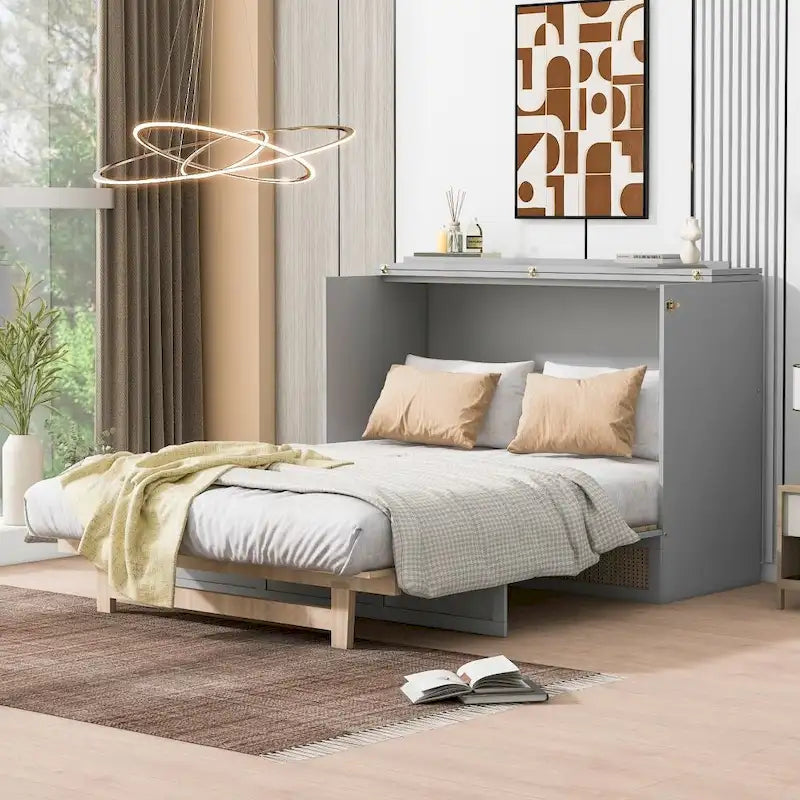 Lit escamotable grand format avec de grands tiroirs