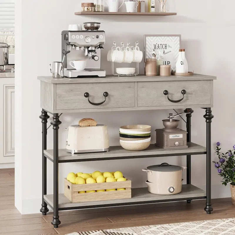 Console vintage glamour avec tiroirs