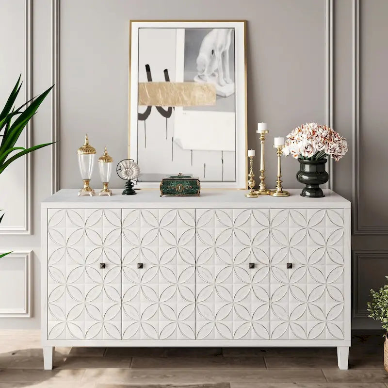 Meuble d'appoint 4 portes en bois buffet