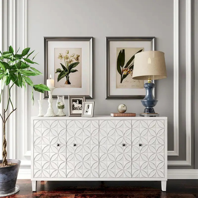 Meuble d'appoint 4 portes en bois buffet