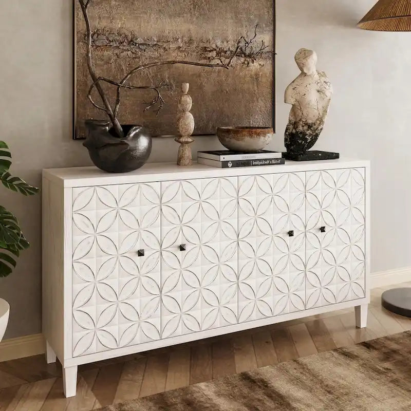 Meuble d'appoint 4 portes en bois buffet