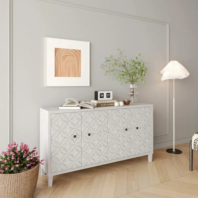 Meuble d'appoint 4 portes en bois buffet