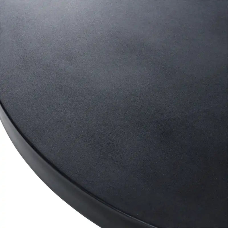 Table Basse Ronde en Béton Noir Moderne