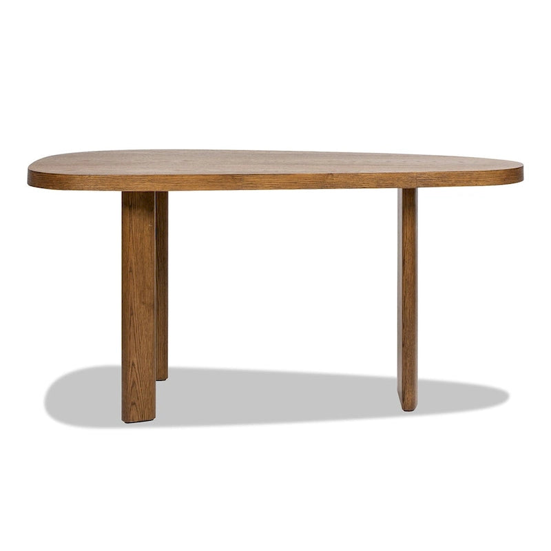 Console de 60 chêne, ovale oblongue