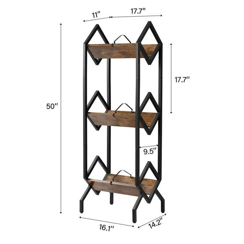 Support de rangement pour disques vinyles à 3 niveaux - 36,1P x 40,9L x 127H