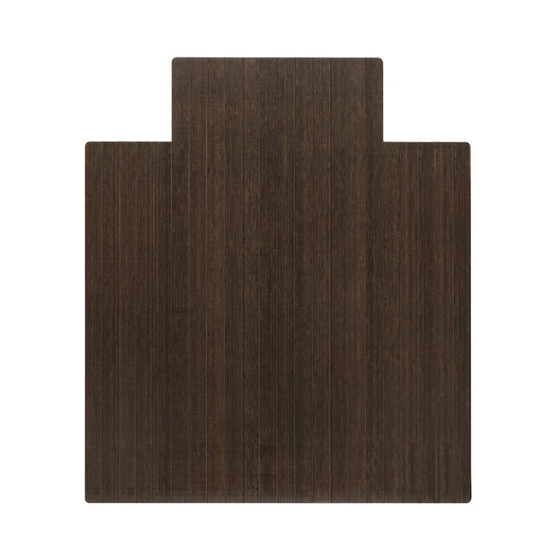 Tapis de chaise rectangulaire en bambou enroulable avec rebord - Protecteur et écologique, très résistant pour le bureau et la maison